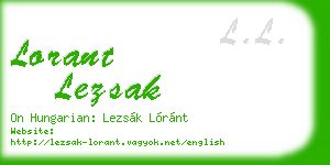 lorant lezsak business card